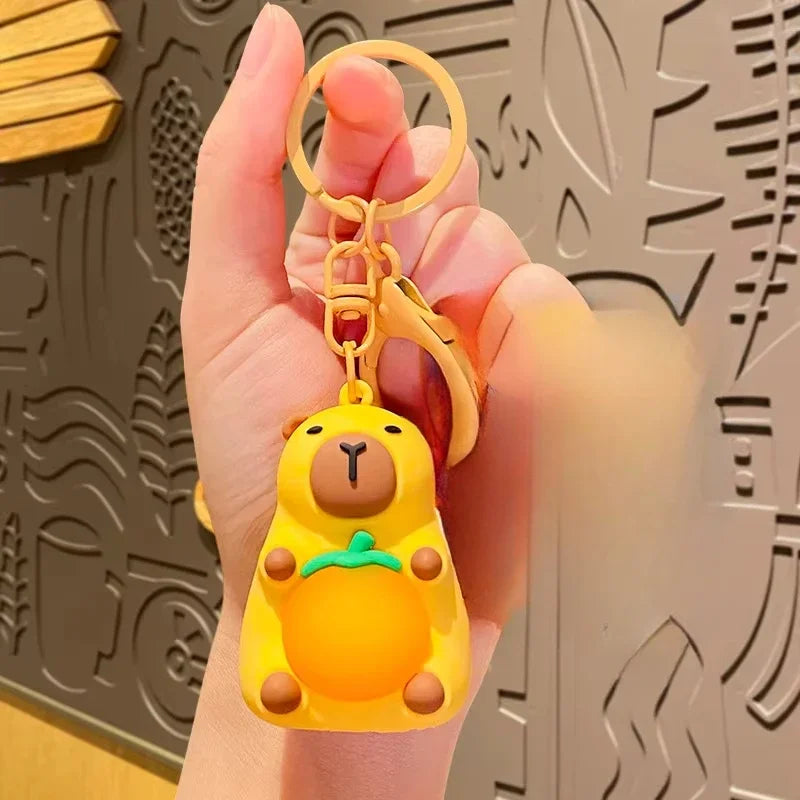 Glow Capybara Kawaii Keychain