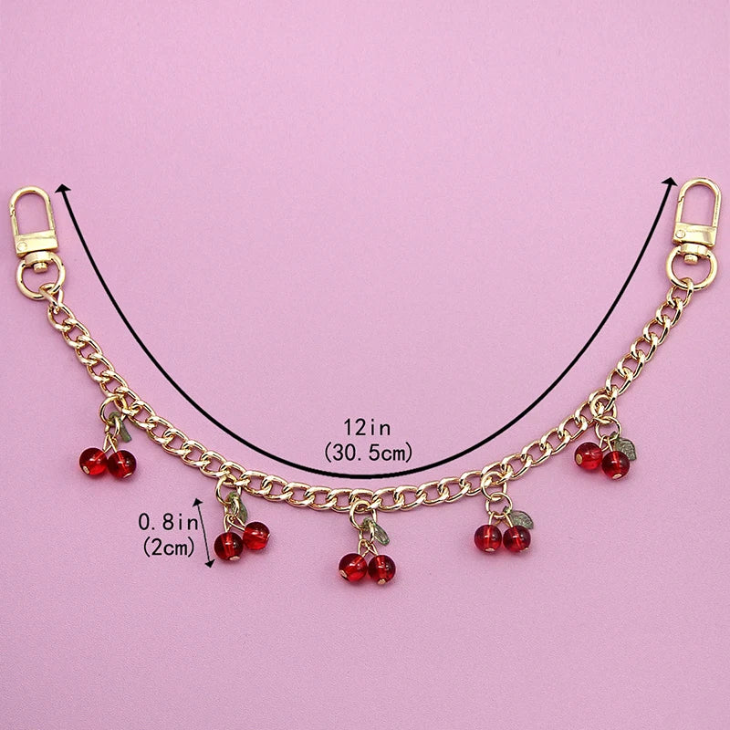 Strawberry & Cherry Bag Chain Charm