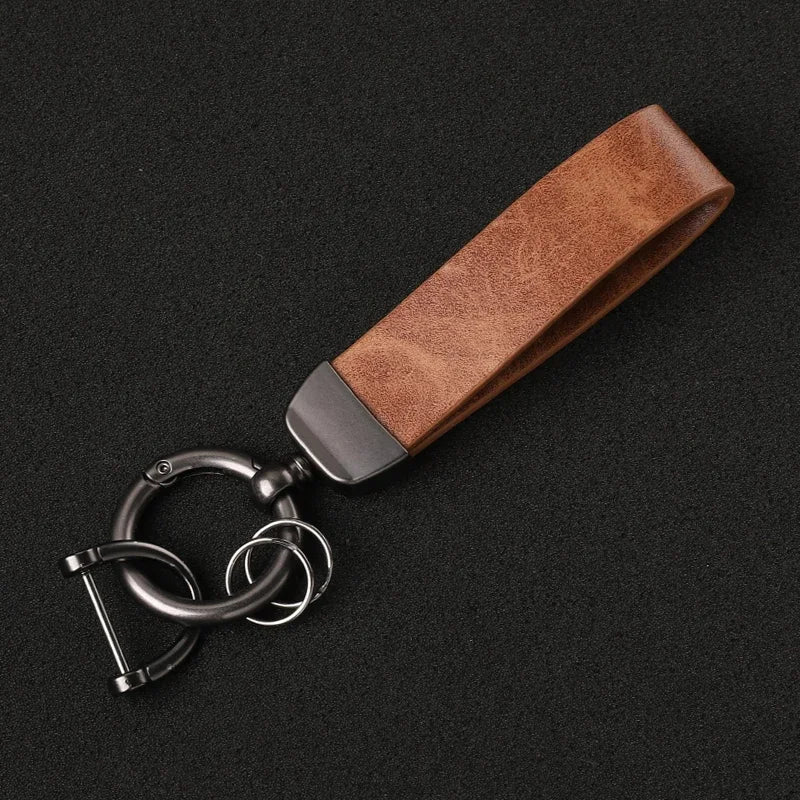 Genuine Leather Car Keychain