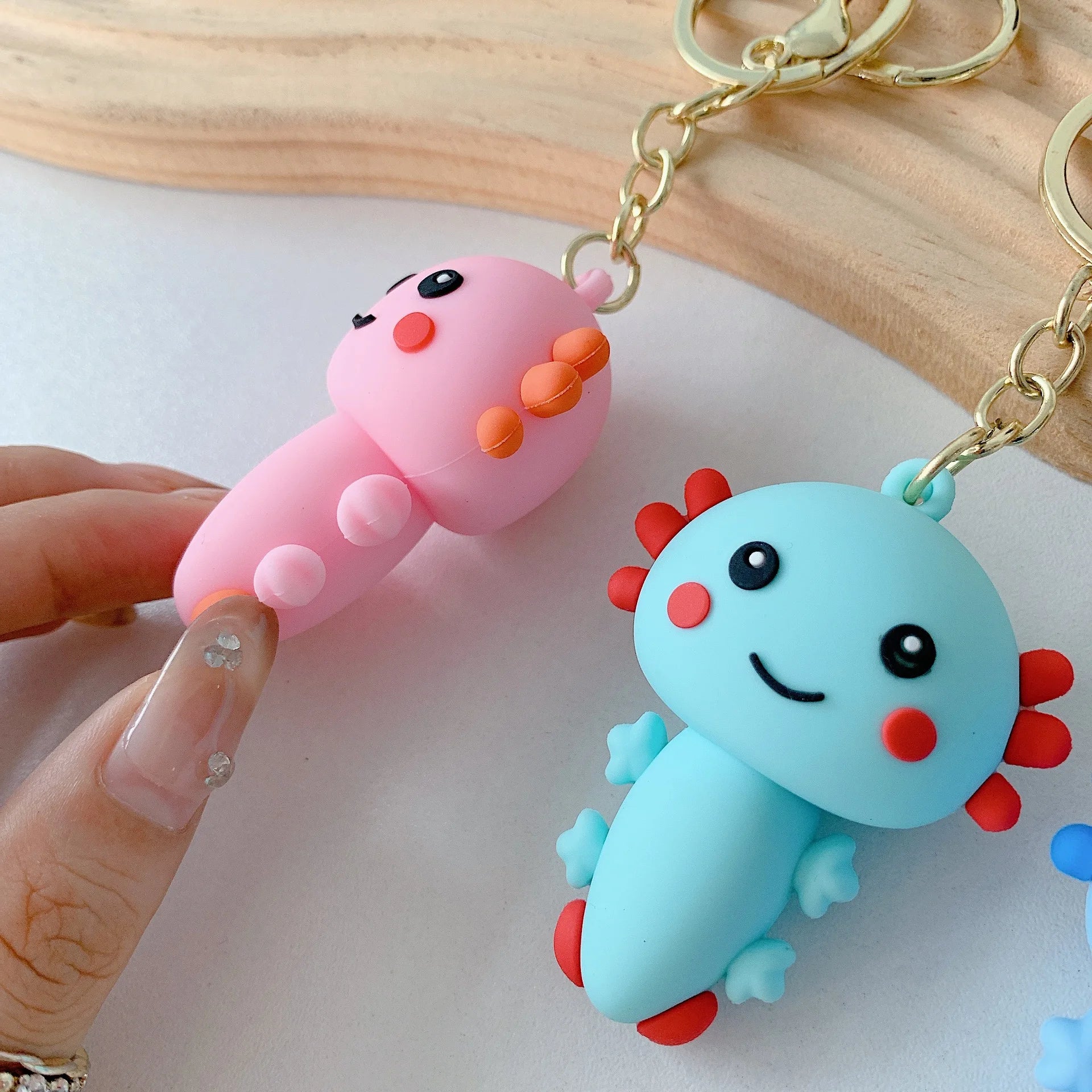 Kawaii Axolotl Keychain