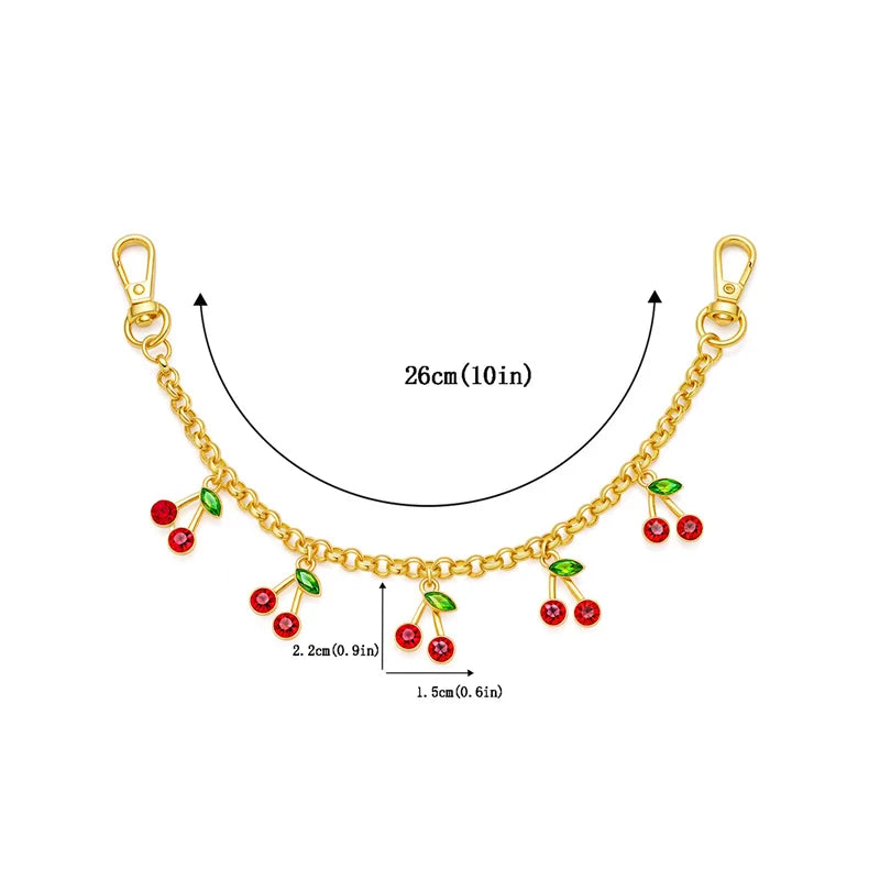 Strawberry & Cherry Bag Chain Charm