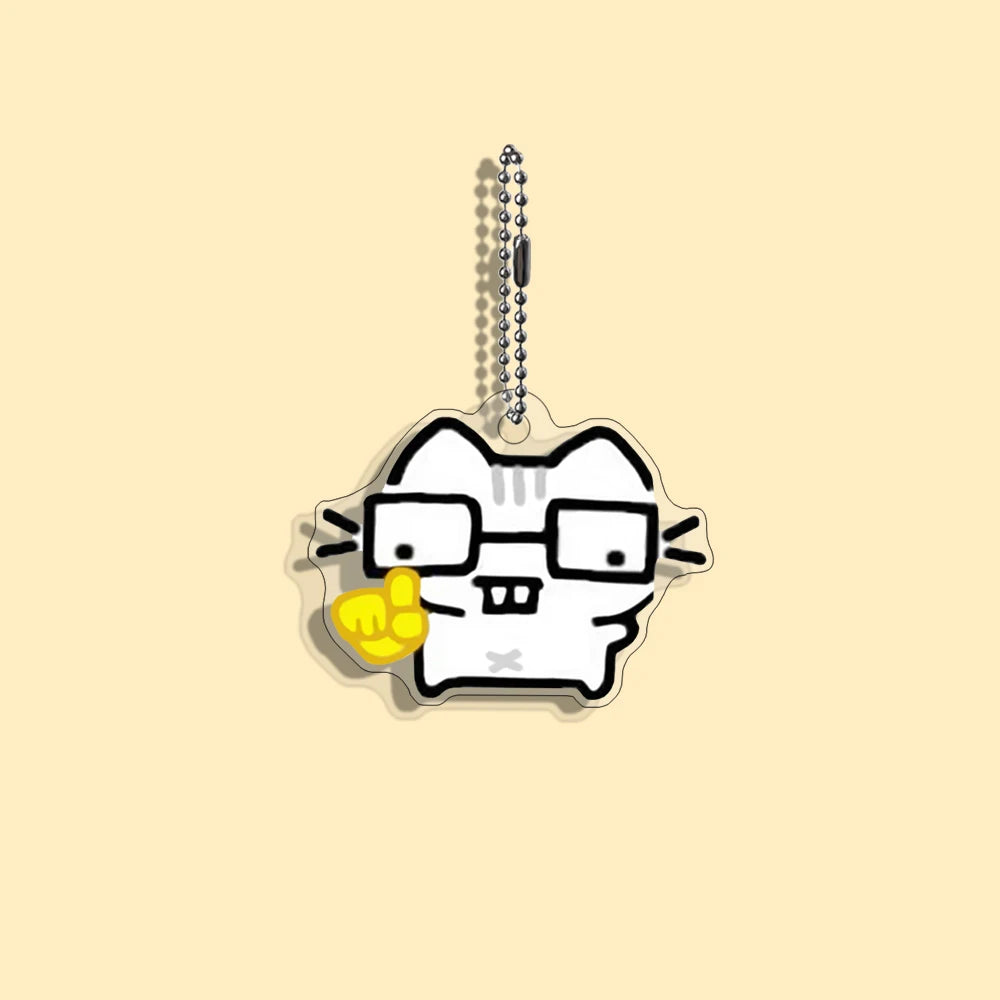 Funny Cat Character Keychain