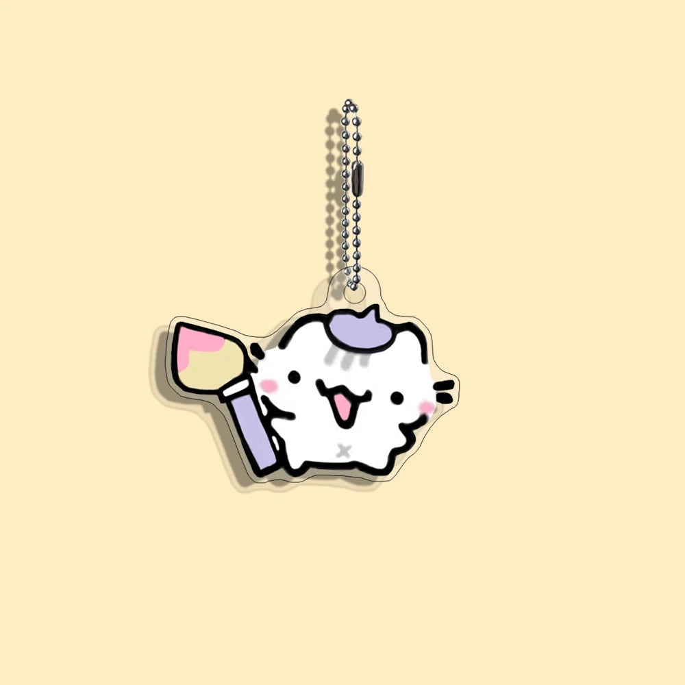 Funny Cat Character Keychain