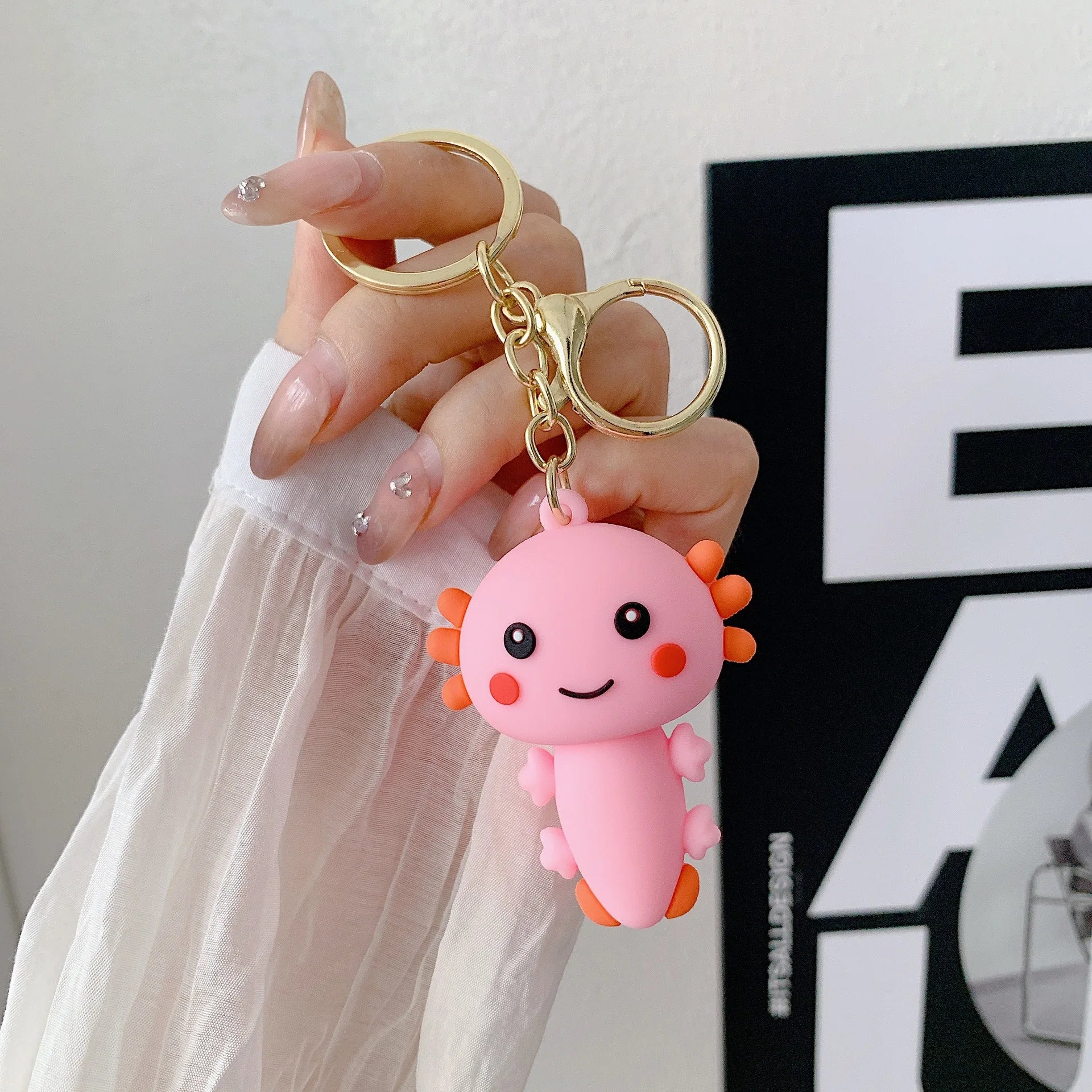 Kawaii Axolotl Keychain