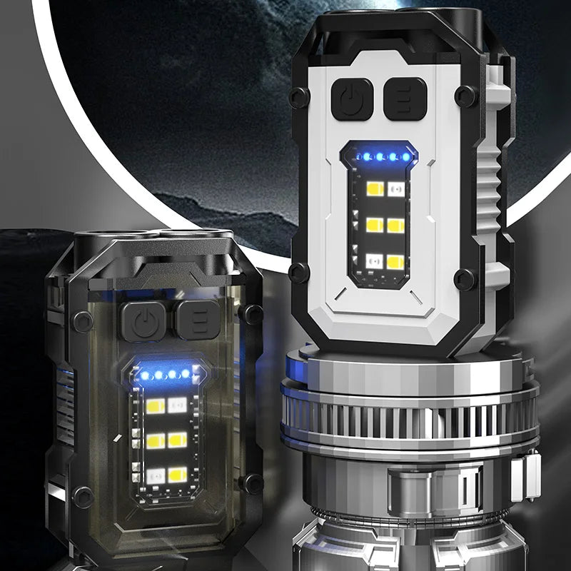 Portable Dual-Light Keychain Torch
