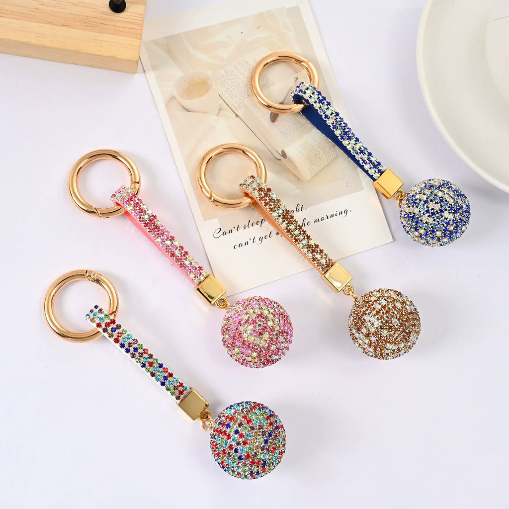 Rhinestone Disco Ball Keychain