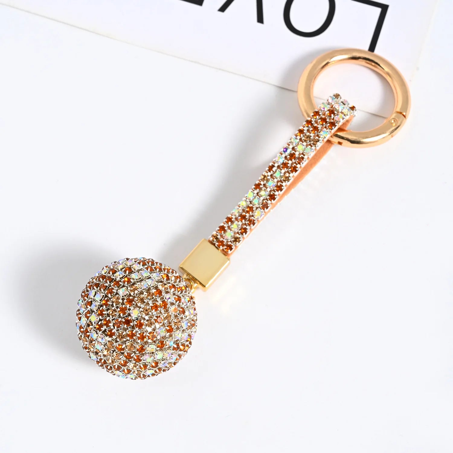 Rhinestone Disco Ball Keychain