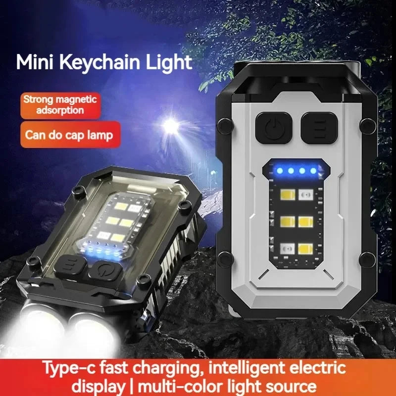 Portable Dual-Light Keychain Torch