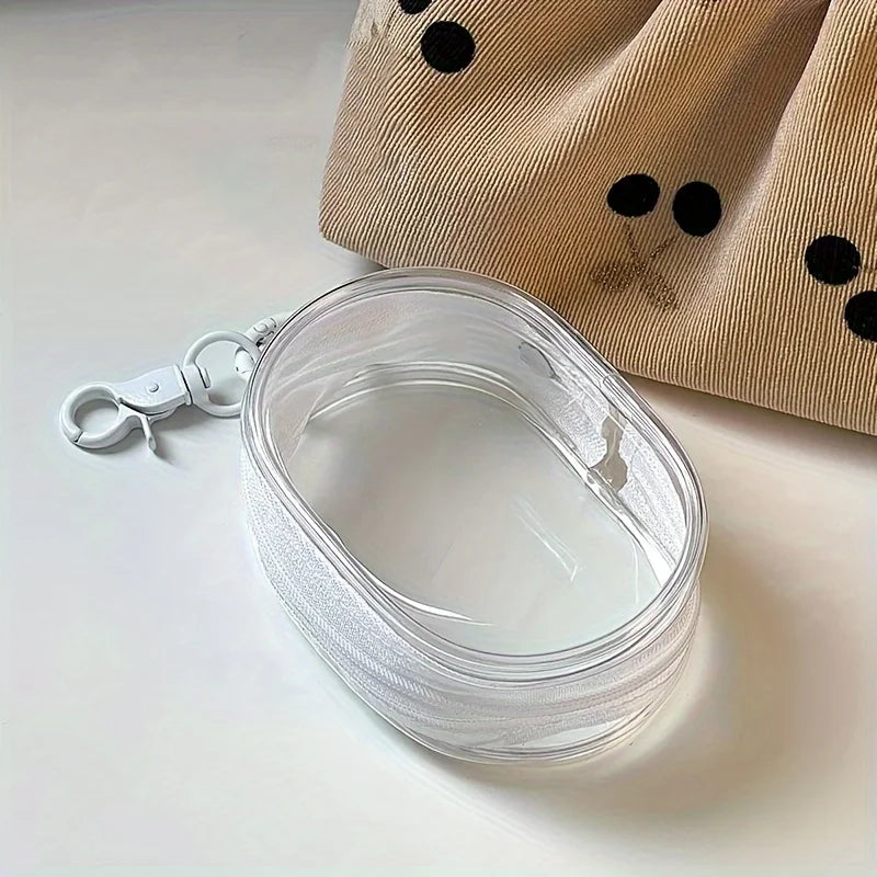 Mini Clear Zipper Pouch Keychain
