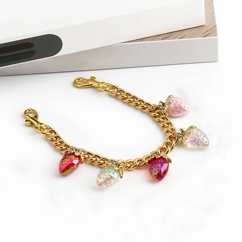 Strawberry & Cherry Bag Chain Charm