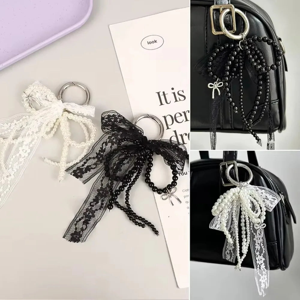 Lace Ribbon Bow Charm
