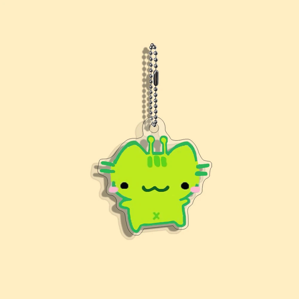 Funny Cat Character Keychain