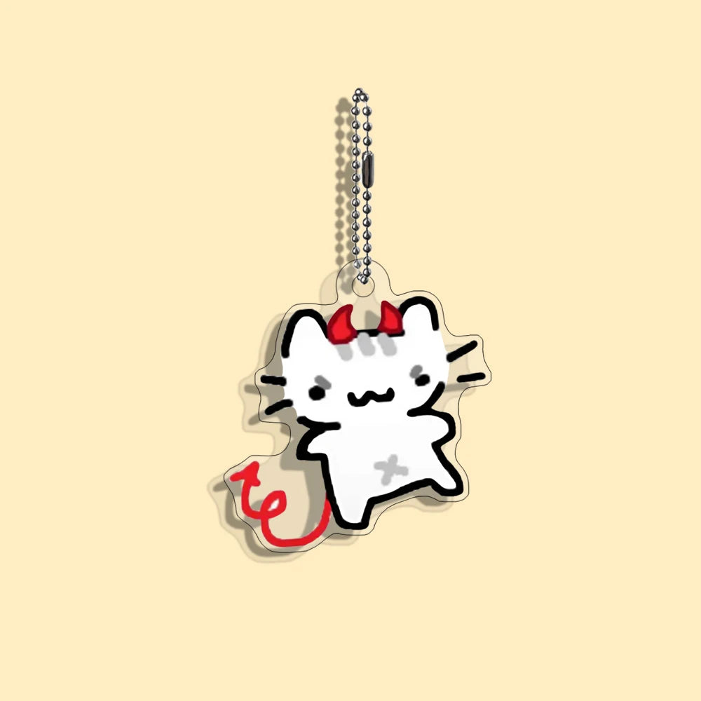 Funny Cat Character Keychain