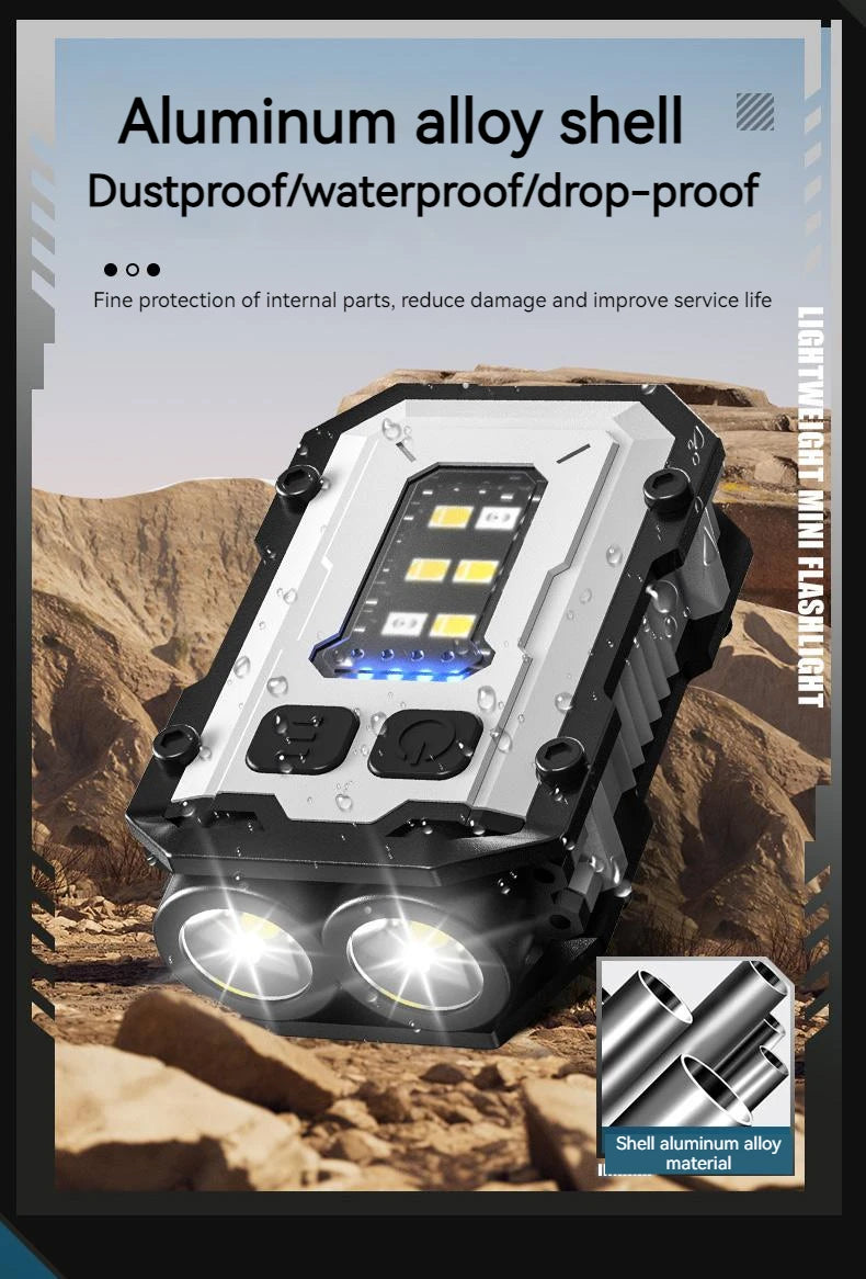 Portable Dual-Light Keychain Torch