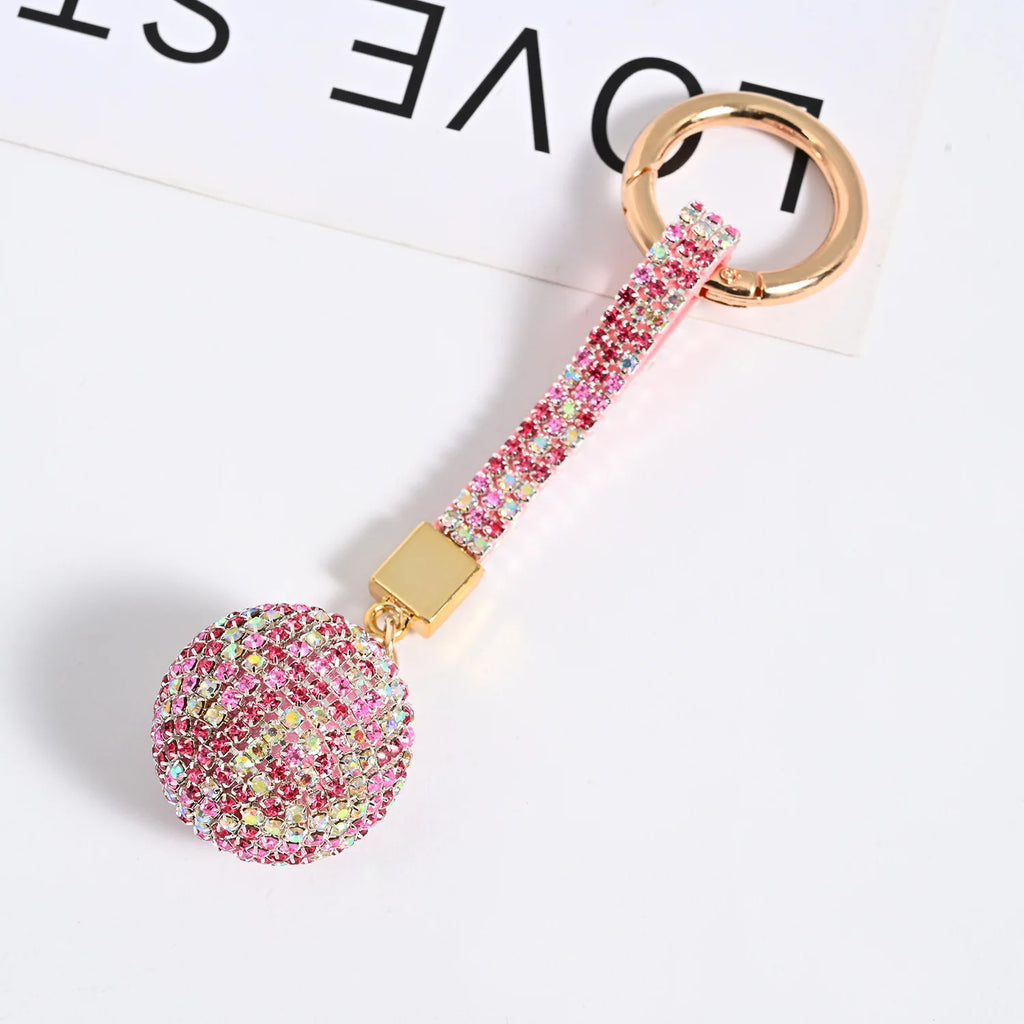 Rhinestone Disco Ball Keychain