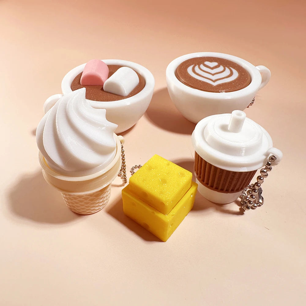 Squishy Food Fidget Clicker Charm