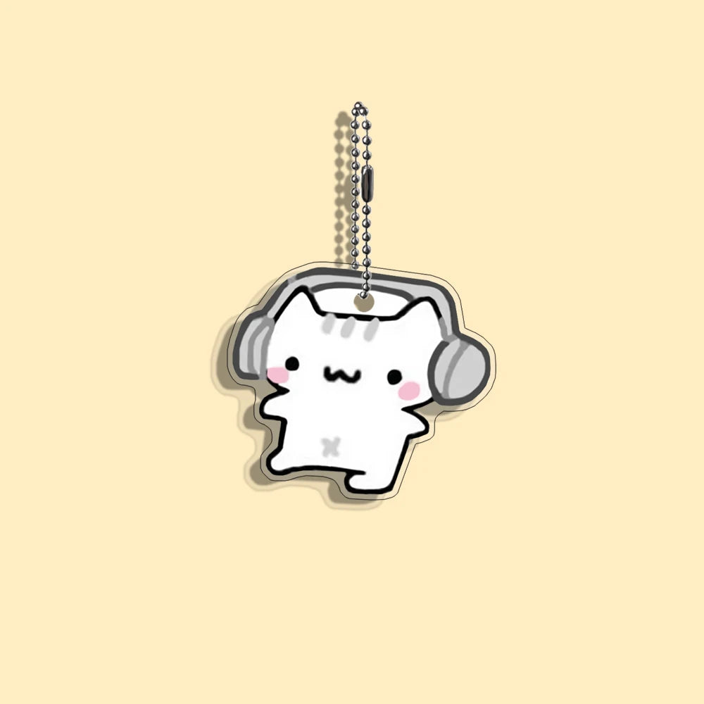 Funny Cat Character Keychain