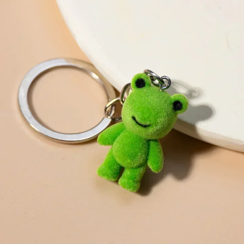 Cute Green Frog Keychain