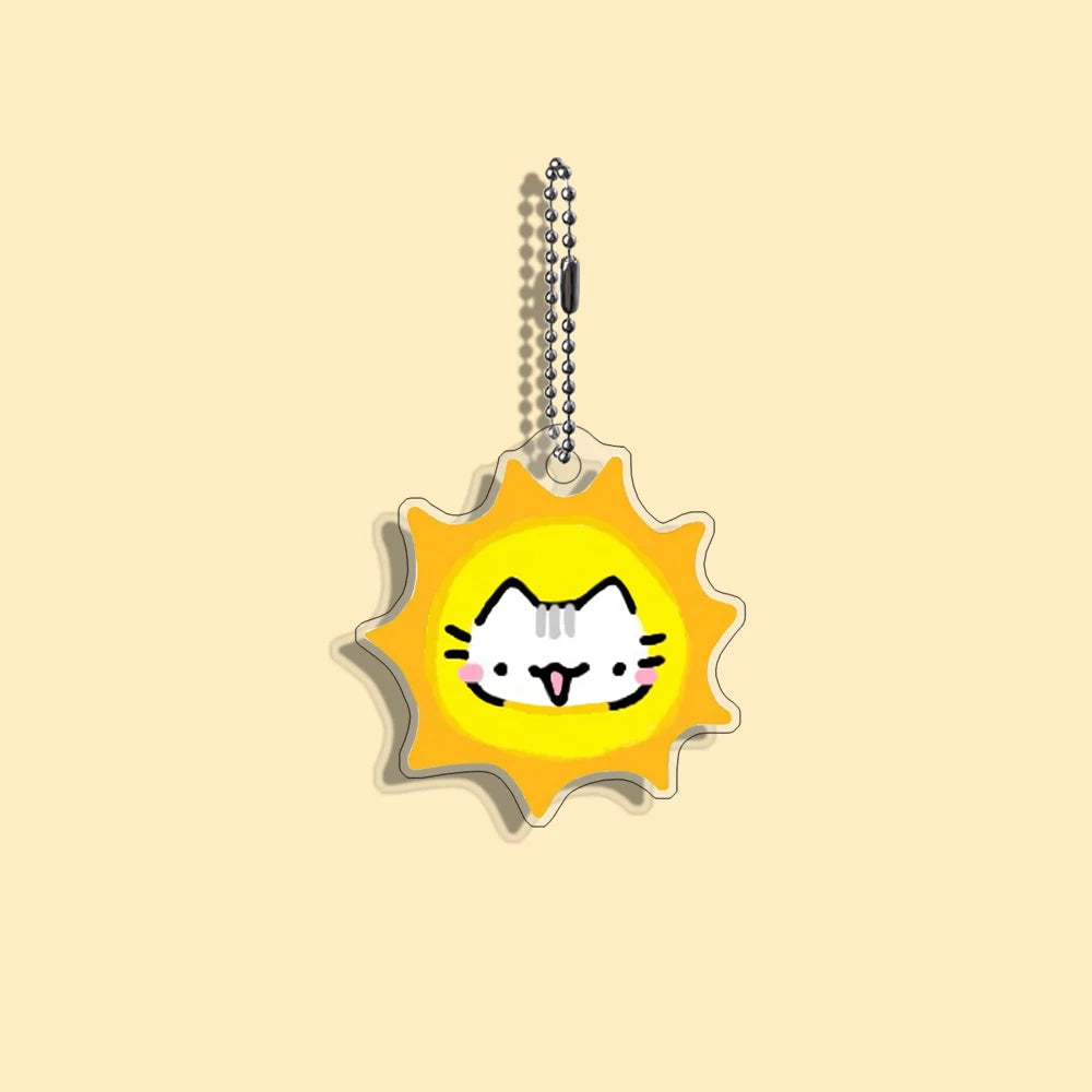 Funny Cat Character Keychain