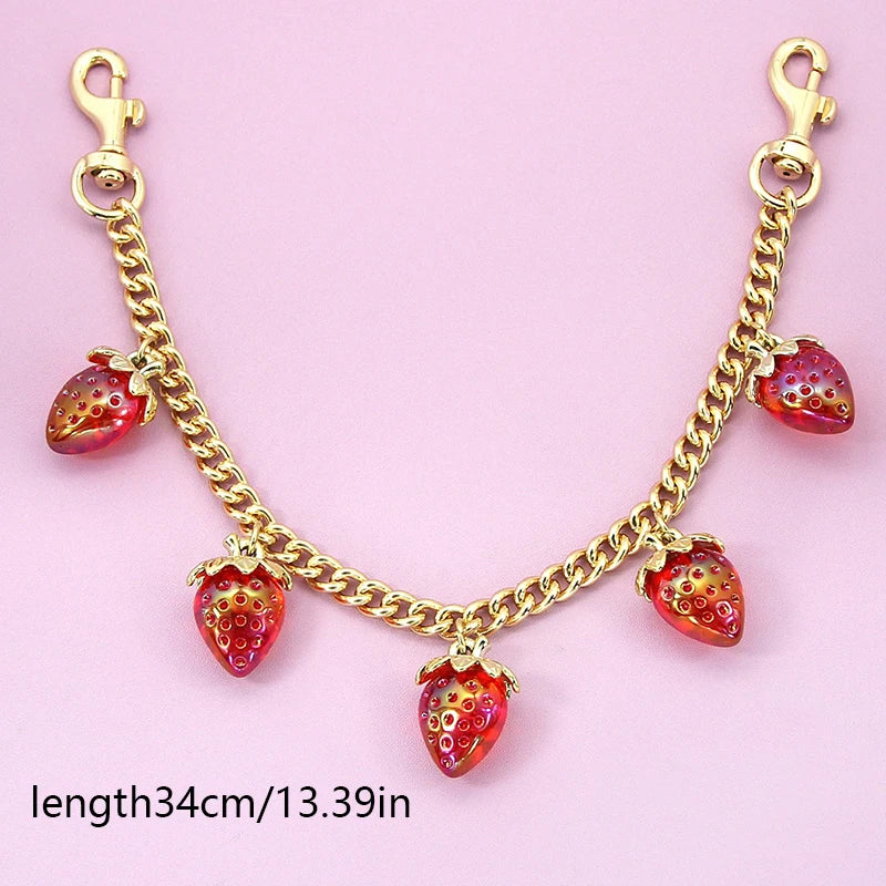Strawberry & Cherry Bag Chain Charm
