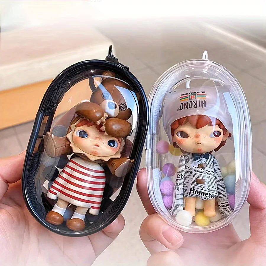 Mini Clear Zipper Pouch Keychain