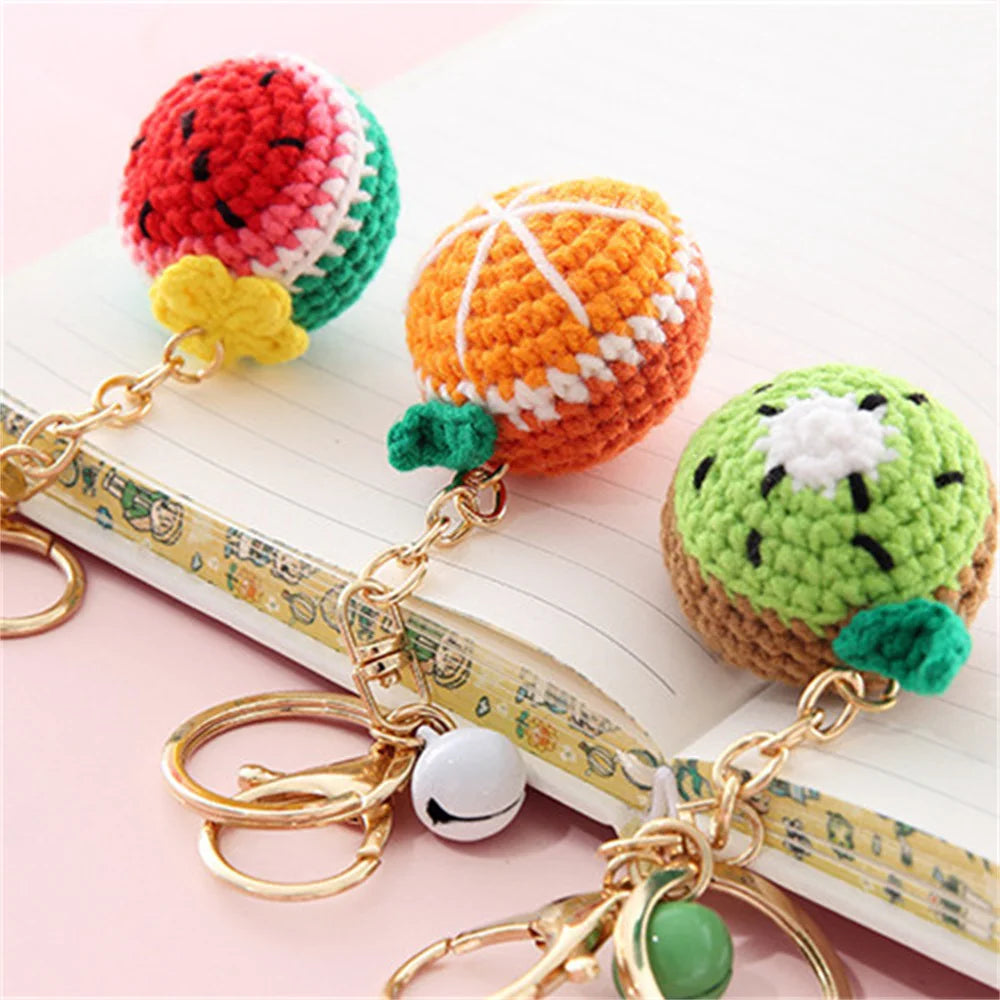 Crochet Fruit & Donut Keychain