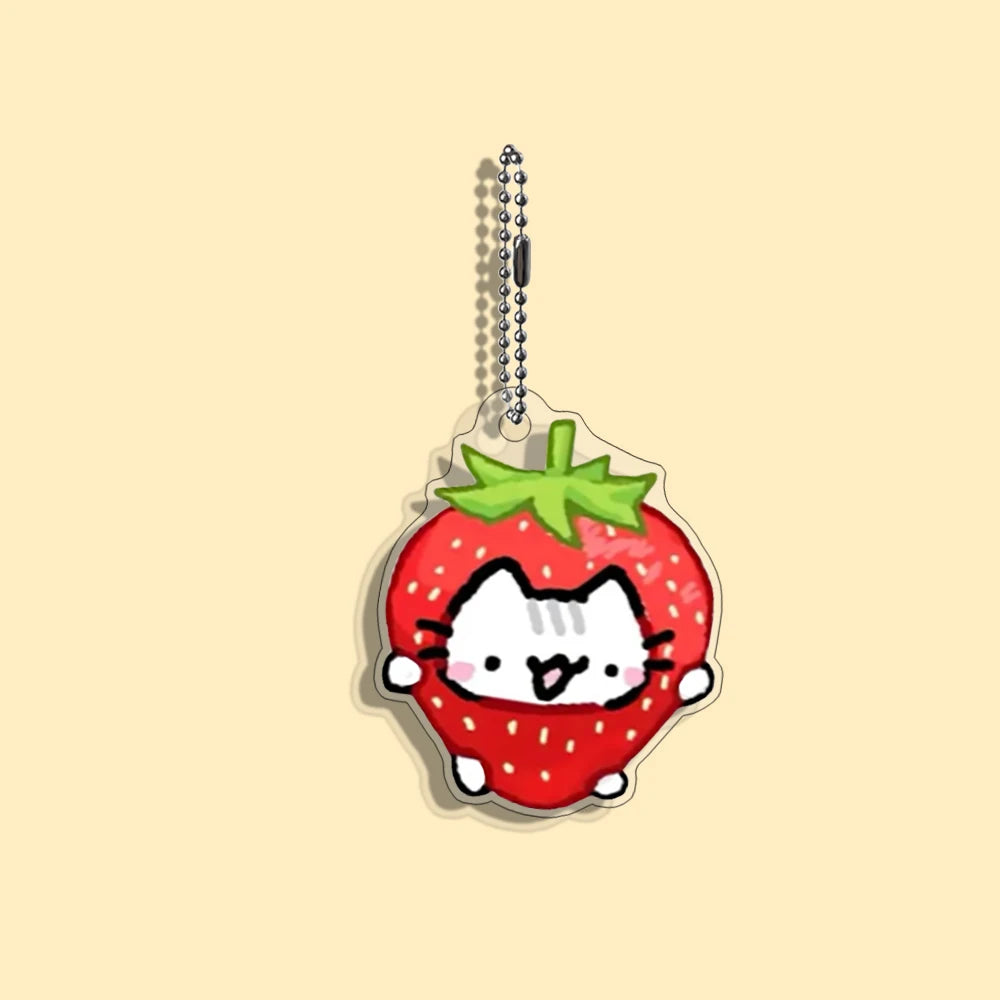 Funny Cat Character Keychain