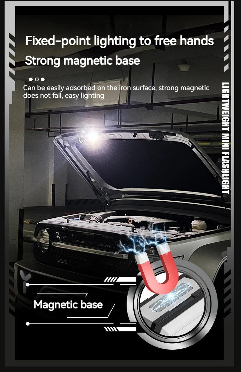 Portable Dual-Light Keychain Torch
