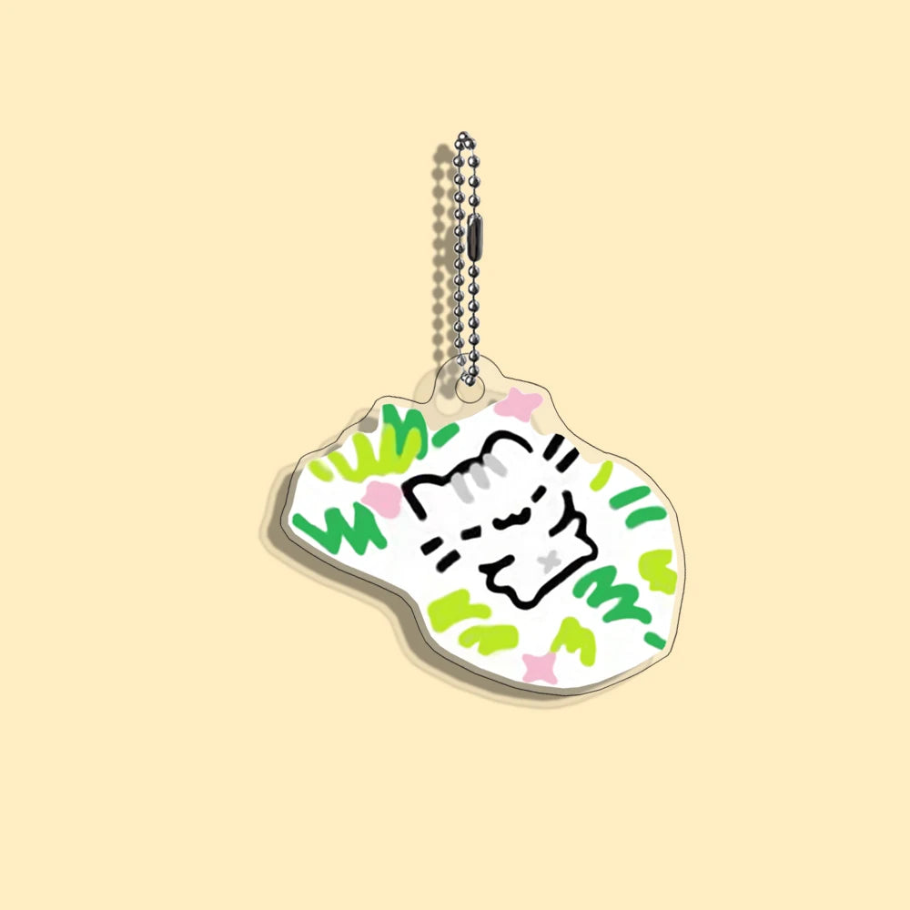 Funny Cat Character Keychain
