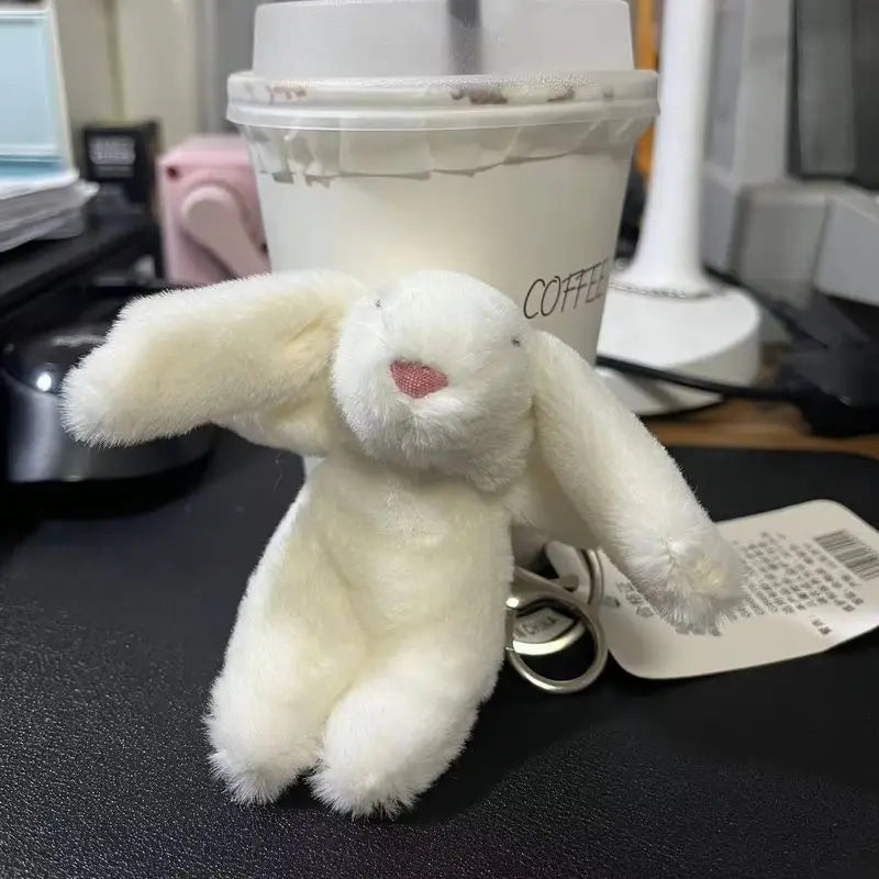 Rabbit Pompom Plush Keychain