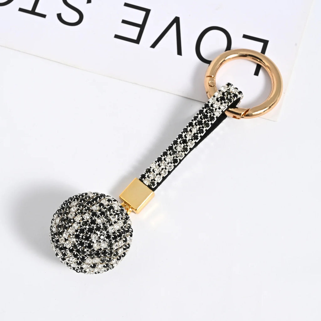 Rhinestone Disco Ball Keychain