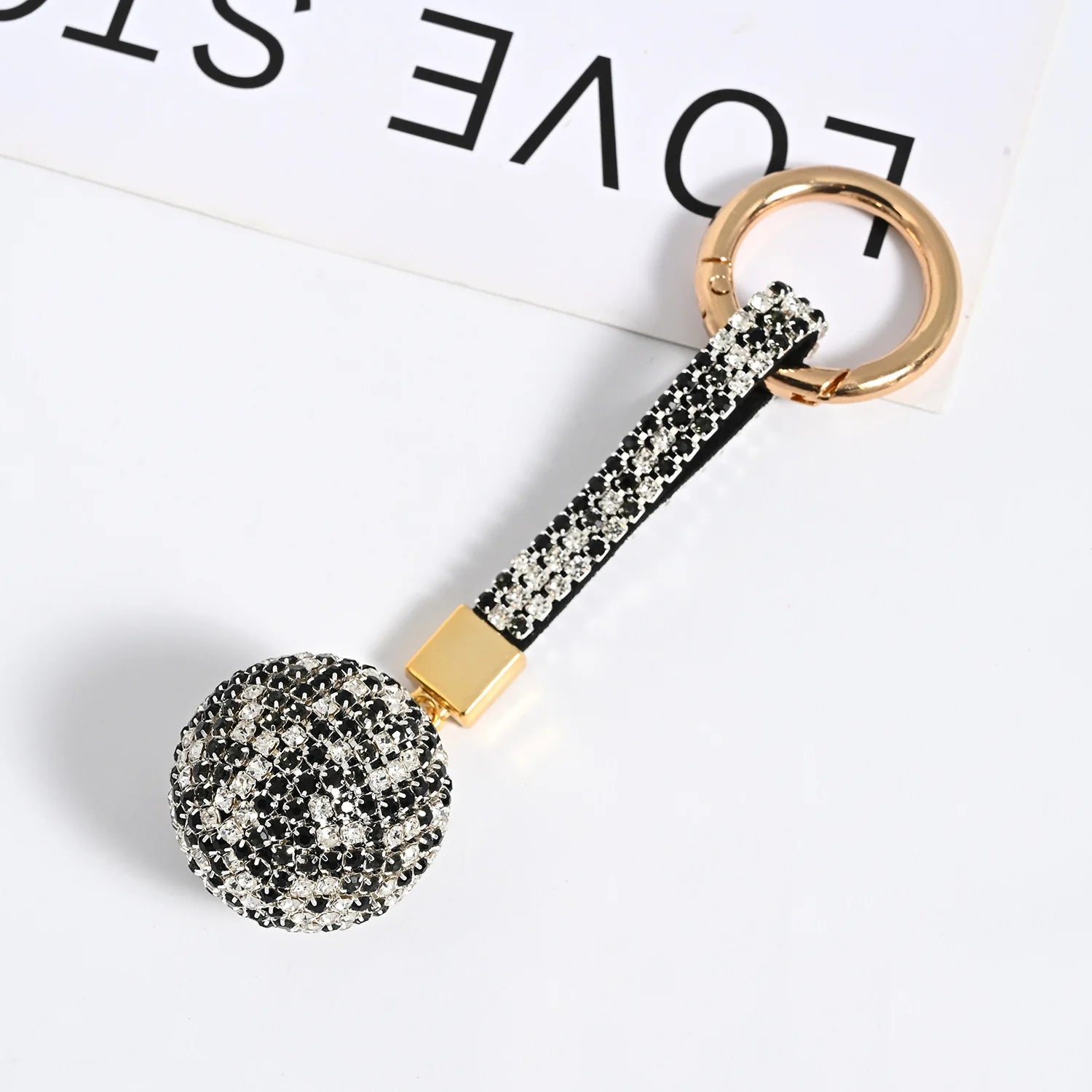 Rhinestone Disco Ball Keychain