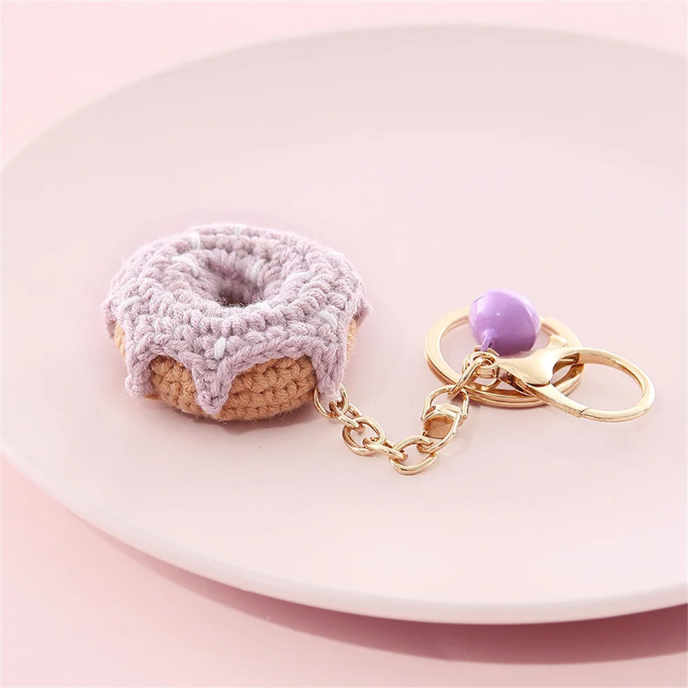 Crochet Fruit & Donut Keychain