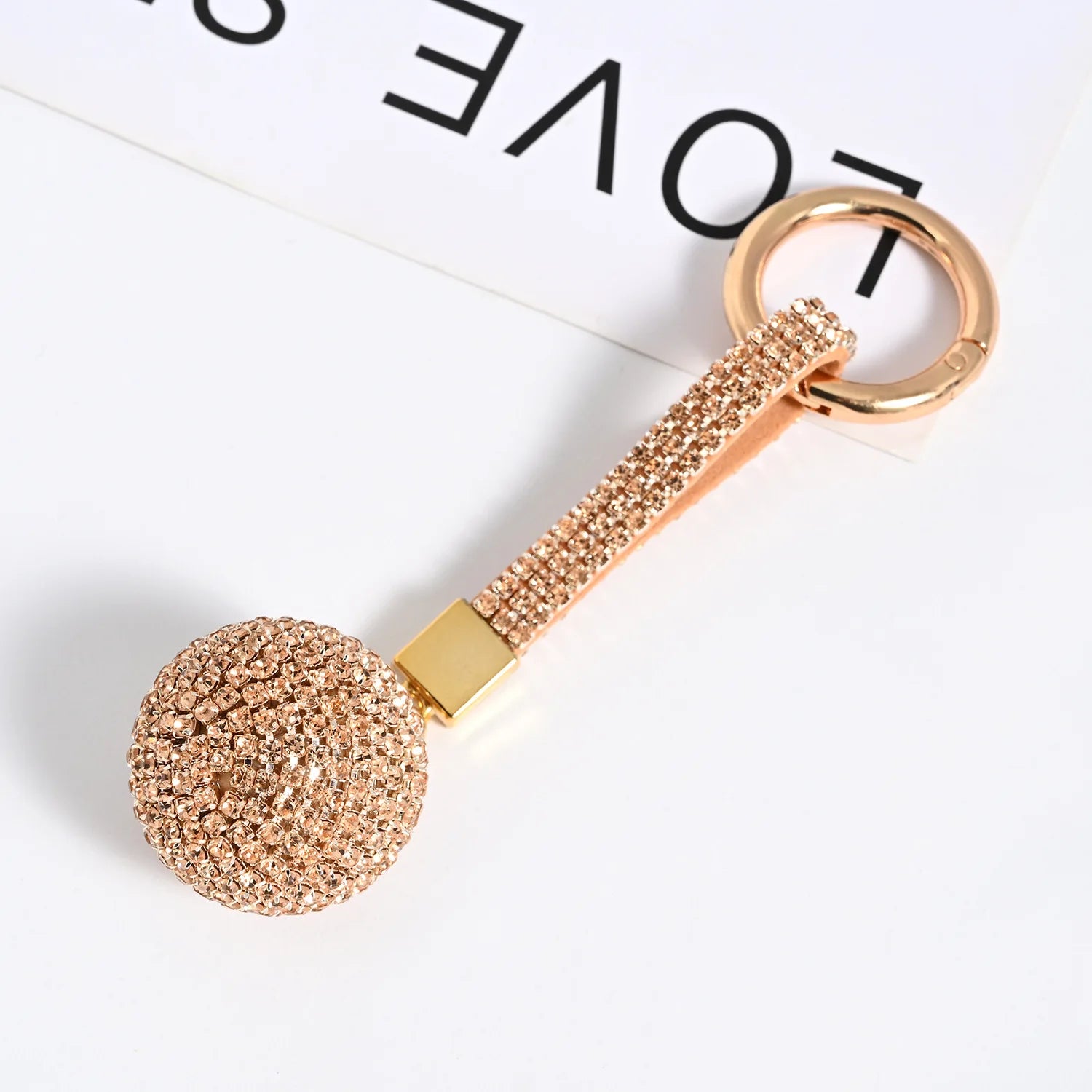 Rhinestone Disco Ball Keychain
