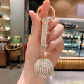 Rhinestone Disco Ball Keychain