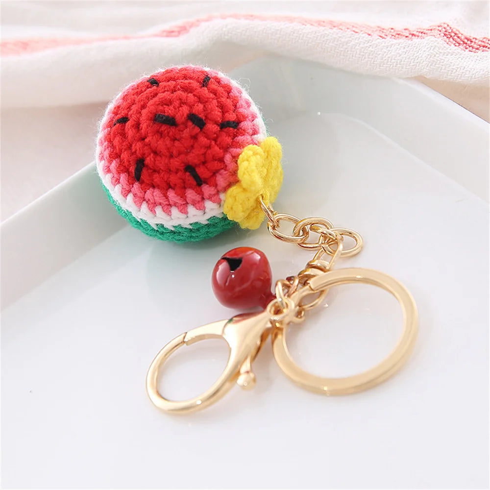 Crochet Fruit & Donut Keychain