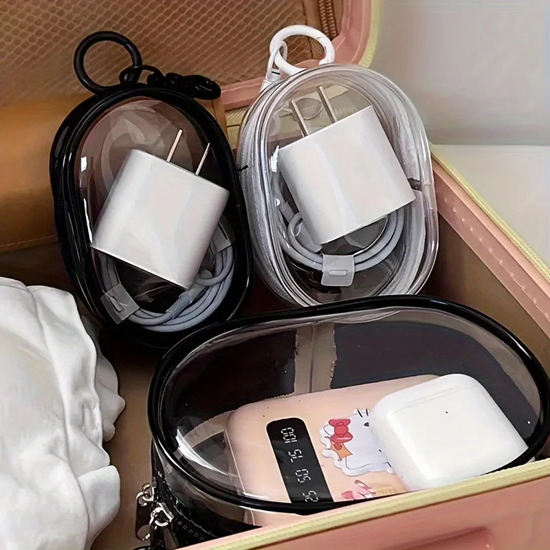 Mini Clear Zipper Pouch Keychain