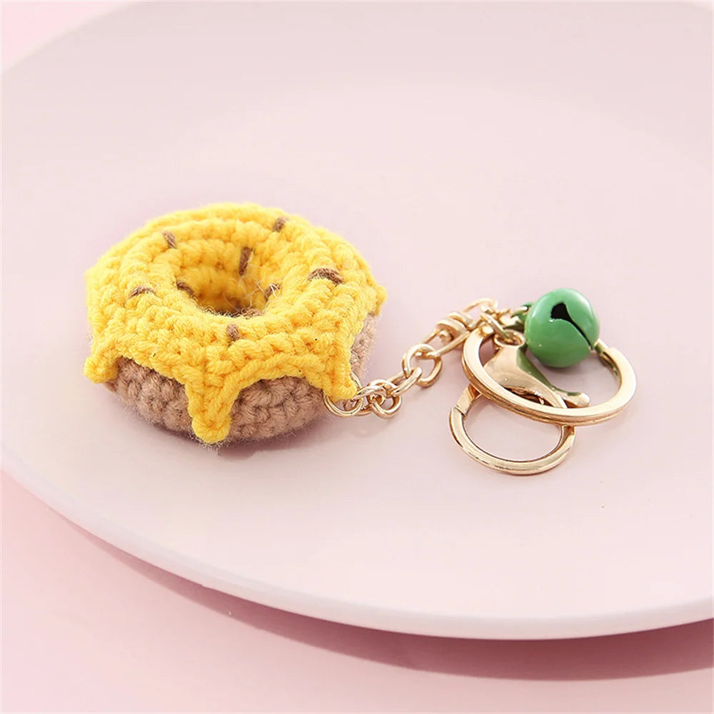 Crochet Fruit & Donut Keychain