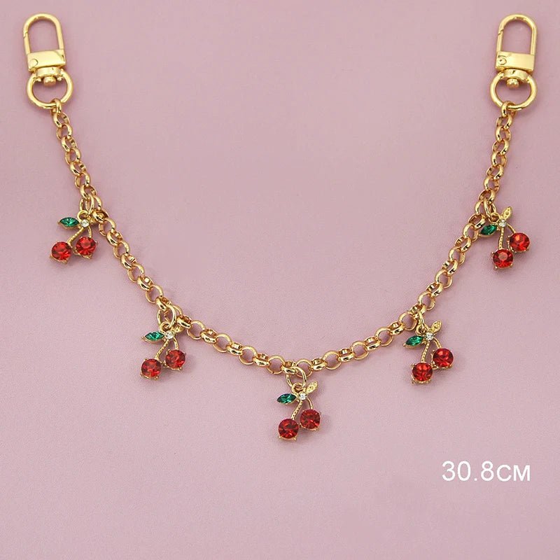 Strawberry & Cherry Bag Chain Charm