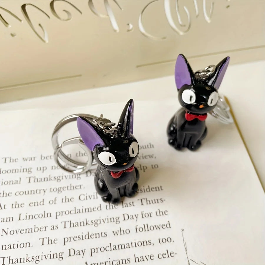Black Cat PVC Keychain