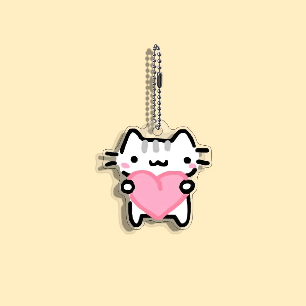 Funny Cat Character Keychain