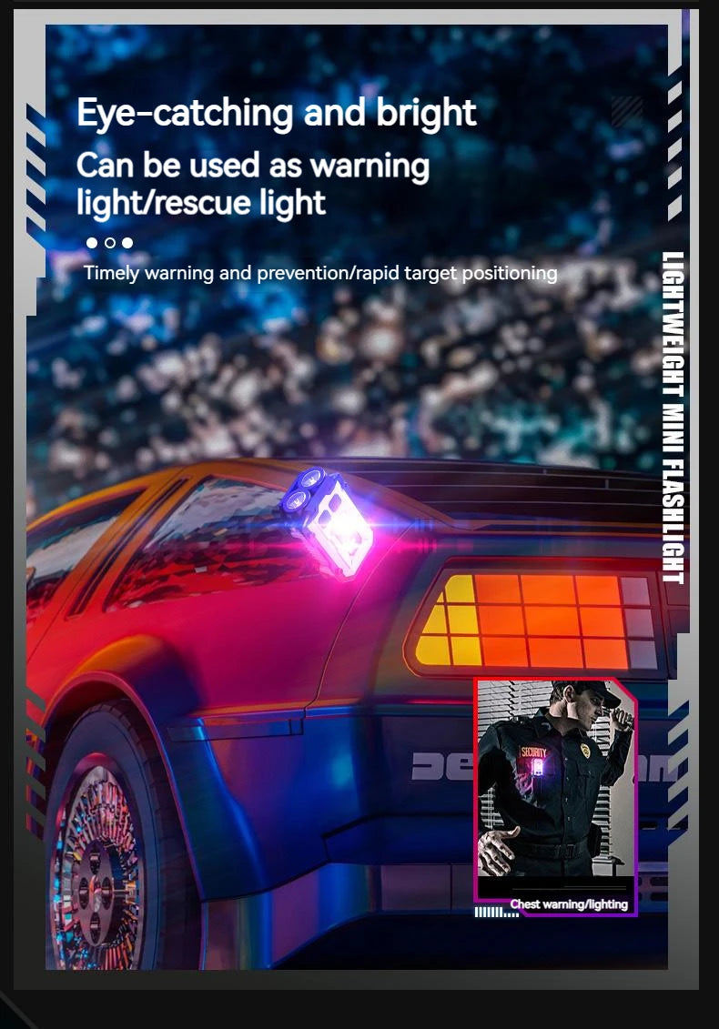 Portable Dual-Light Keychain Torch