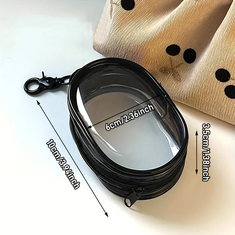 Mini Clear Zipper Pouch Keychain