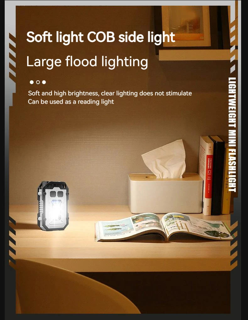 Portable Dual-Light Keychain Torch