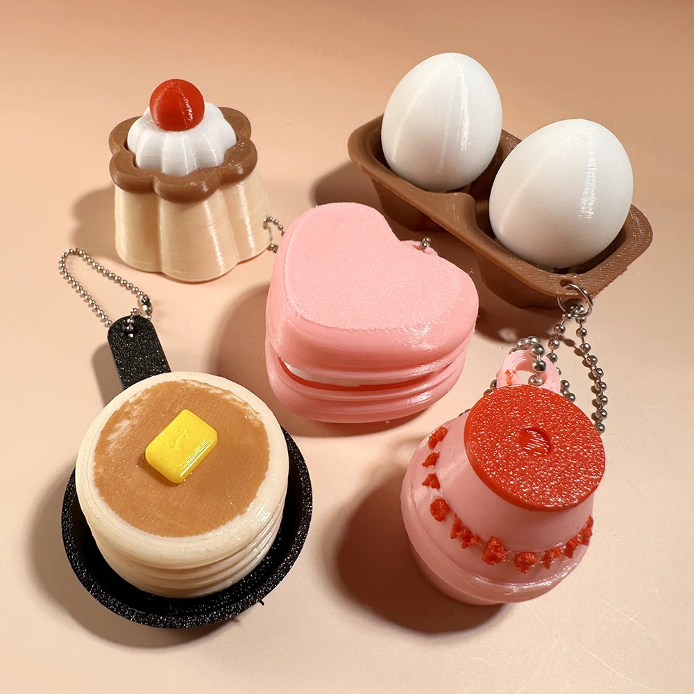 Squishy Food Fidget Clicker Charm