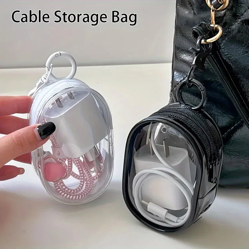 Mini Clear Zipper Pouch Keychain