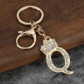Rhinestone Initial Keychain